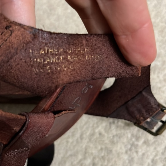 Leather 70s platform sandals. 6 - Picture 8 of 12